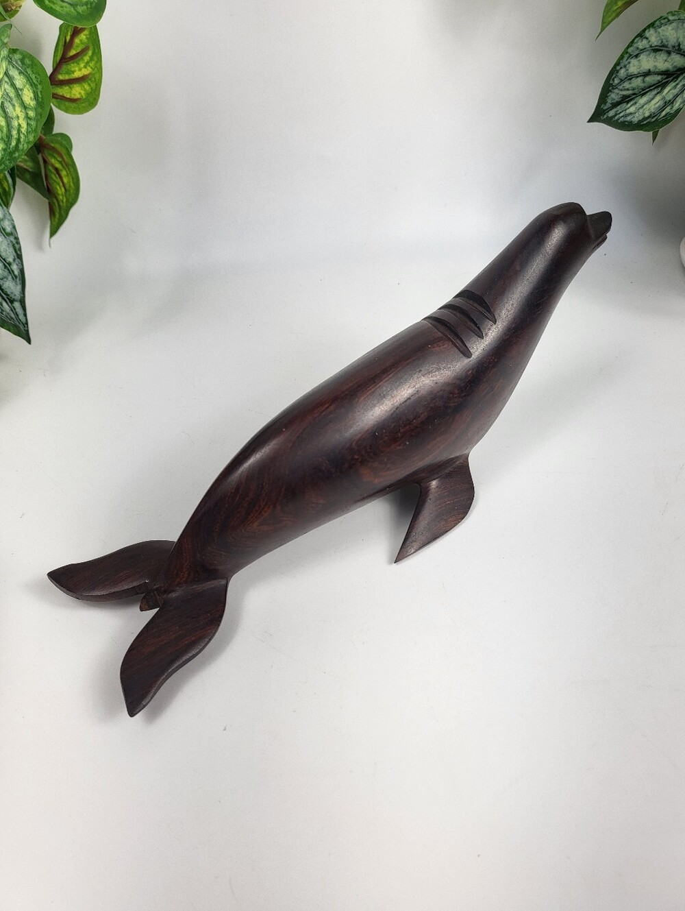Ironwood Seal Sea Lion Sculpture 11" Vintage Folk Art Coastal Collectable